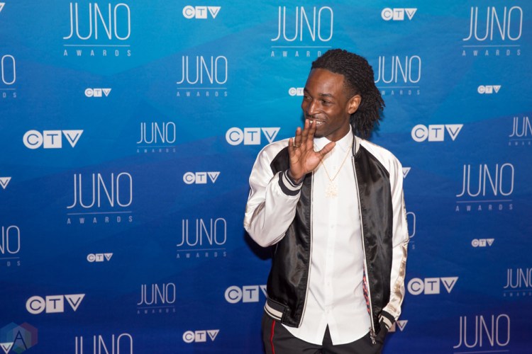 Jazz Cartier attends the 2017 JUNO Awards at the Canadian Tire Centre in Ottawa on April 2, 2017. (Photo: Brendan Albert/Aesthetic Magazine)