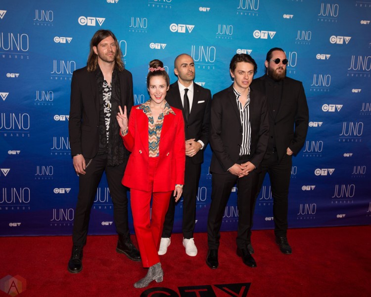 July Talk attends the 2017 JUNO Awards at the Canadian Tire Centre in Ottawa on April 2, 2017. (Photo: Brendan Albert/Aesthetic Magazine)