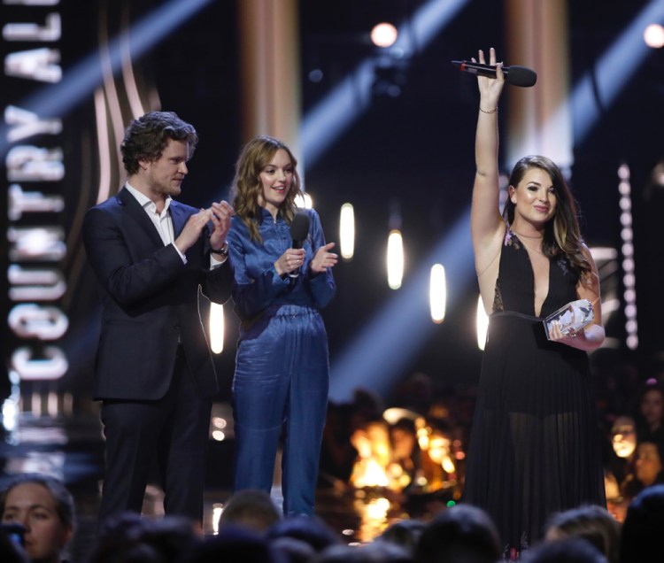 Jess Moskaluke appears at the 2017 JUNO Awards at the Canadian Tire Centre in Ottawa on April 2, 2017. (Photo: CARAS)