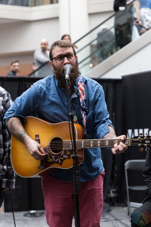 The Strumbellas perform at JUNO Fan Fare at the Rideau Centre in Ottawa on April 1, 2017. (Photo: Brendan Albert/Aesthetic Magazine)