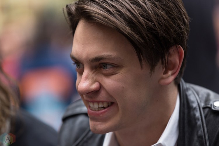 Peter Dreimanis of July Talk appears at JUNO Fan Fare at the Rideau Centre in Ottawa on April 1, 2017. (Photo: Brendan Albert/Aesthetic Magazine)