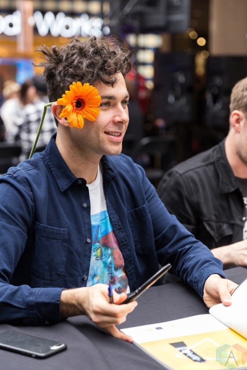 Max Kerman of Arkells appears at JUNO Fan Fare at the Rideau Centre in Ottawa on April 1, 2017. (Photo: Brendan Albert/Aesthetic Magazine)