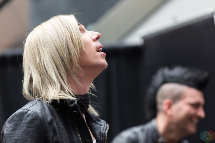 Josh Ramsay of Marianas Trench appears at JUNO Fan Fare at the Rideau Centre in Ottawa on April 1, 2017. (Photo: Brendan Albert/Aesthetic Magazine)