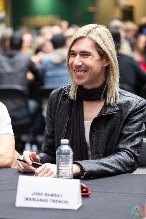 Josh Ramsay of Marianas Trench appears at JUNO Fan Fare at the Rideau Centre in Ottawa on April 1, 2017. (Photo: Brendan Albert/Aesthetic Magazine)