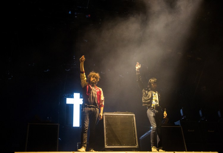Justice performs at the Coachella Music Festival in Indio, California on April 16, 2017. (Photo: Brian Willette)