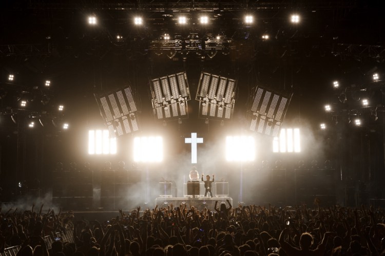 Justice performs at the Coachella Music Festival in Indio, California on April 16, 2017. (Photo: Julian Bajsel)