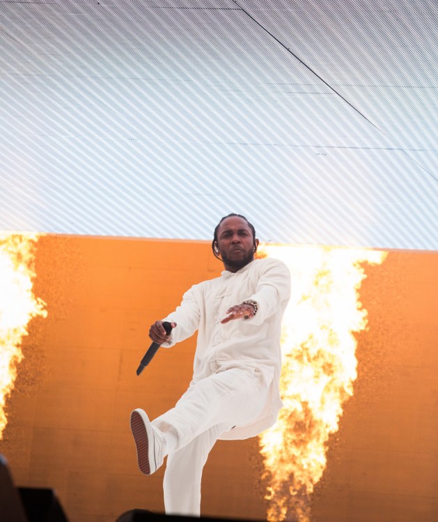 Kendrick Lamar performs at the Coachella Music Festival in Indio, California on April 16, 2017. (Photo: Greg Noire)