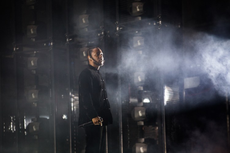 Kendrick Lamar performs at the Coachella Music Festival in Indio, California on April 16, 2017. (Photo: Greg Noire)