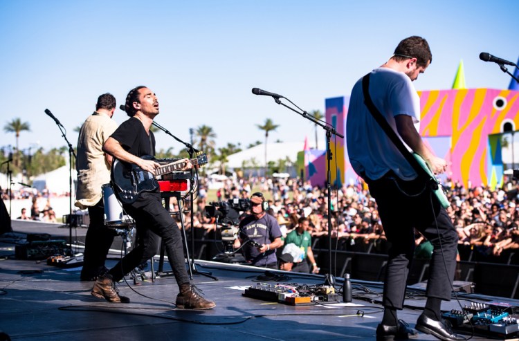 Local Natives performs at the Coachella Music Festival in Indio, California on April 15, 2017. (Photo: Charles Reagan)