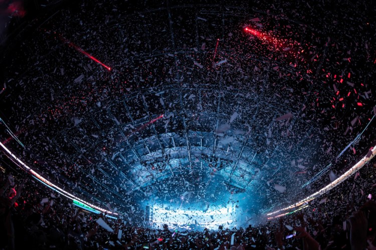Marshmello performs at the Coachella Music Festival in Indio, California on April 16, 2017. (Photo: Erik Voake)