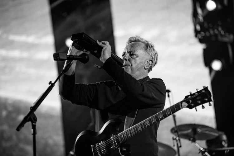 New Order performs at the Coachella Music Festival in Indio, California on April 16, 2017. (Photo: Roger Ho)