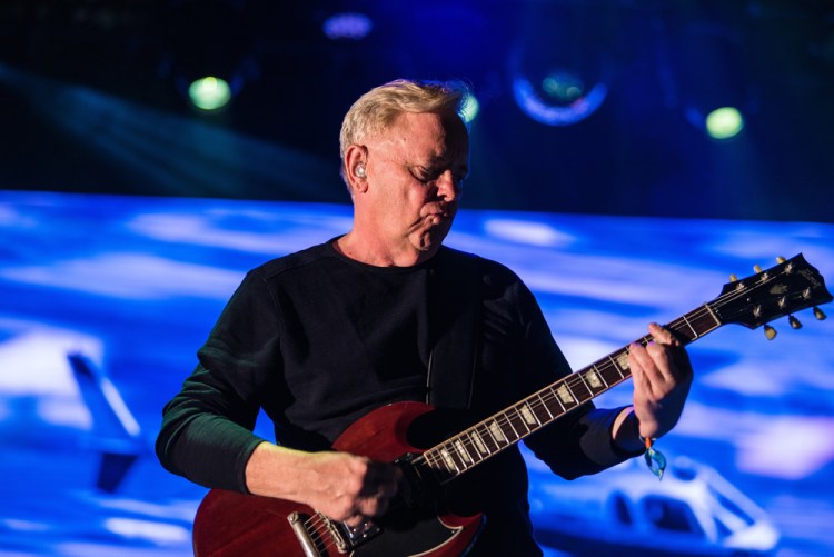 New Order performs at the Coachella Music Festival in Indio, California on April 16, 2017. (Photo: Roger Ho)