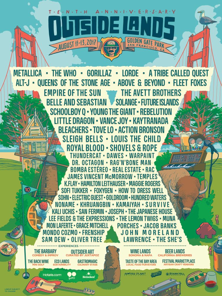 Outside Lands 2017 Lineup