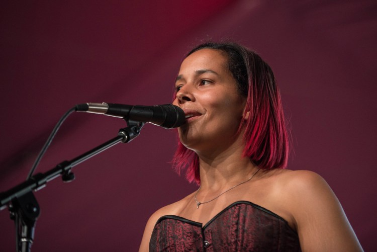 Rhiannon Giddens performs at Stagecoach Festival at the Empire Polo Club in Indio, California on April 28, 2017. (Photo: Michael Drummond)