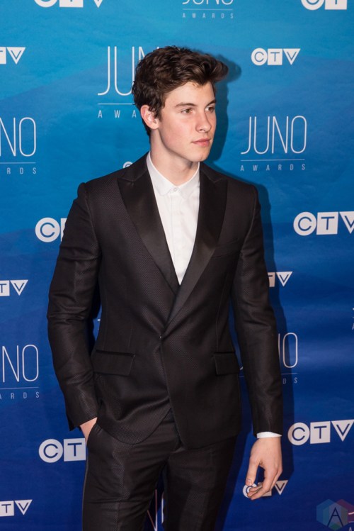 Shawn Mendes attends the 2017 JUNO Awards at the Canadian Tire Centre in Ottawa on April 2, 2017. (Photo: Brendan Albert/Aesthetic Magazine)