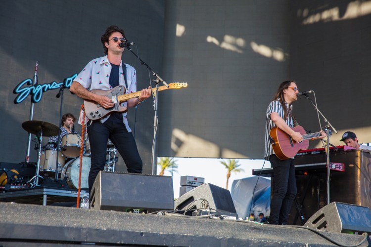 The Head And The Heart performs at the Coachella Music Festival in Indio, California on April 15, 2017. (Photo: Erik Voake)
