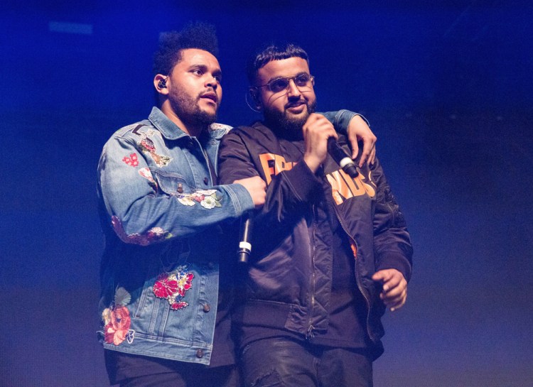 NAV and The Weeknd perform at the Coachella Music Festival in Indio, California on April 15, 2017. (Photo: Greg Noire)