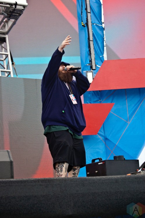 Action Bronson performs at the Indy 500 Snake Pit at the Indianapolis Motor Speedway on May 28, 2017. (Photo: Alicia Polk/Aesthetic Magazine)