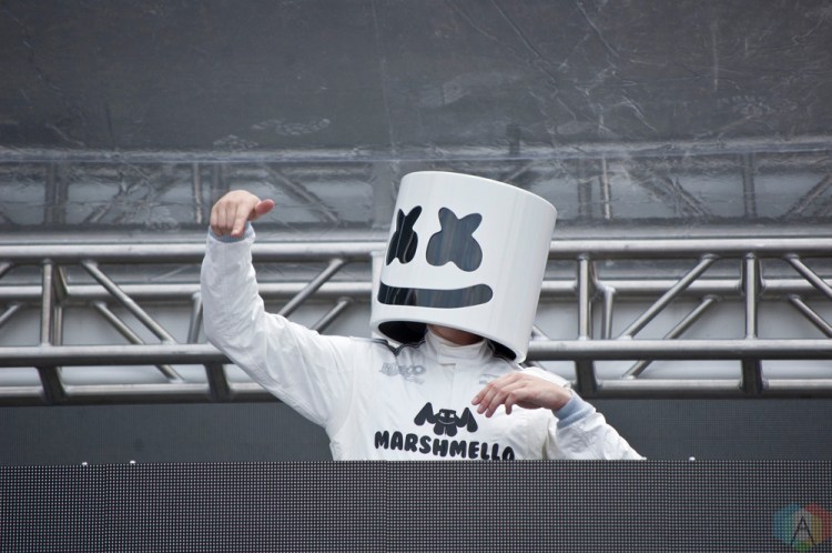 Marshmello performs at the Indy 500 Snake Pit at the Indianapolis Motor Speedway on May 28, 2017. (Photo: Alicia Polk/Aesthetic Magazine)