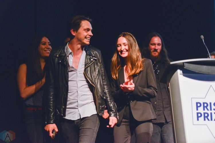 Hi-Fidelity Award winners July Talk at the Prism Prize gala at TIFF Lightbox in Toronto on May 14, 2017. (Photo: Joanna Glezakos/Aesthetic Magazine)