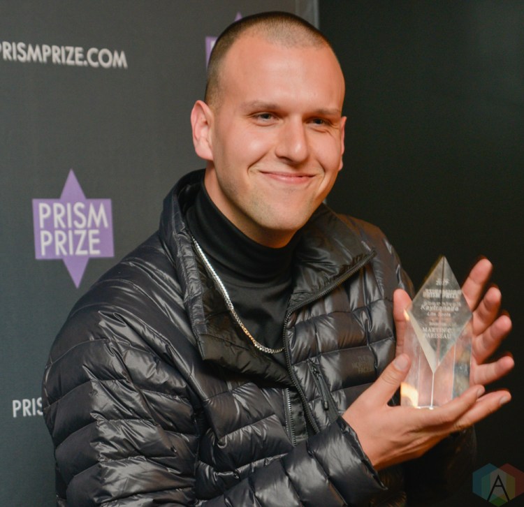 2017 Grand Prize winner Martin C. Parizeau at the Prism Prize gala at TIFF Lightbox in Toronto on May 14, 2017. (Photo: Joanna Glezakos/Aesthetic Magazine)