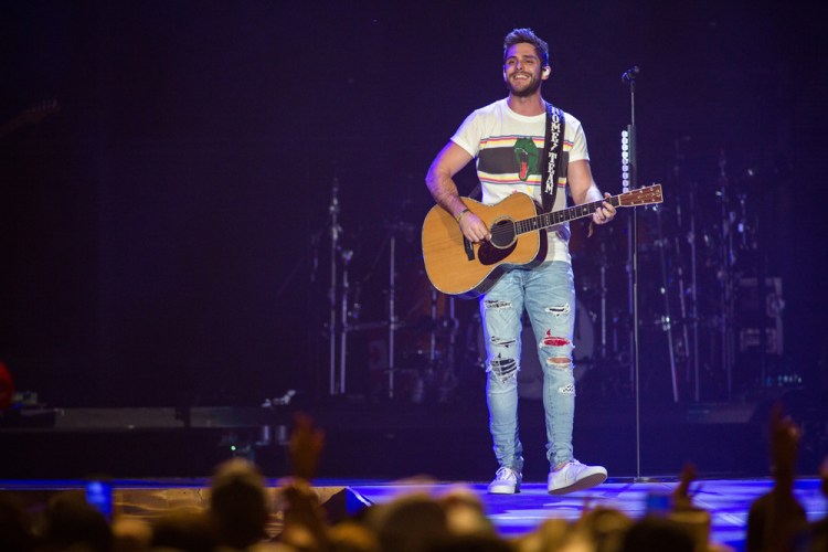 Thomas Rhett performs at Stagecoach Festival at the Empire Polo Club in Indio, California on April 30, 2017. (Photo: Erik Voake)