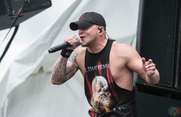 All That Remains performs at Montebello Rockfest in Montebello, Quebec on June 23, 2017. (Photo: Greg Matthews/Aesthetic Magazine)