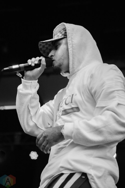 Amir Obe performs at the Port Lands in Toronto on June 23, 2017 during NXNE. (Photo: Sarah McNeil/Aesthetic Magazine)