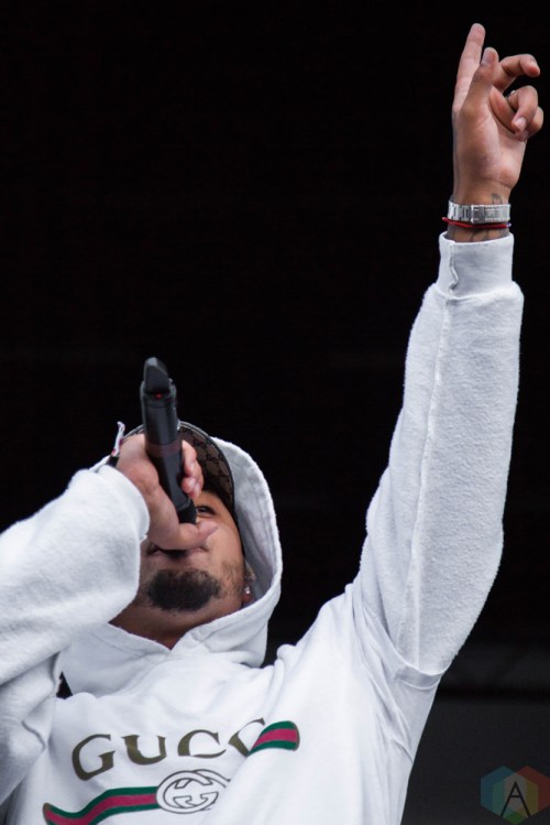 Amir Obe performs at the Port Lands in Toronto on June 23, 2017 during NXNE. (Photo: Sarah McNeil/Aesthetic Magazine)