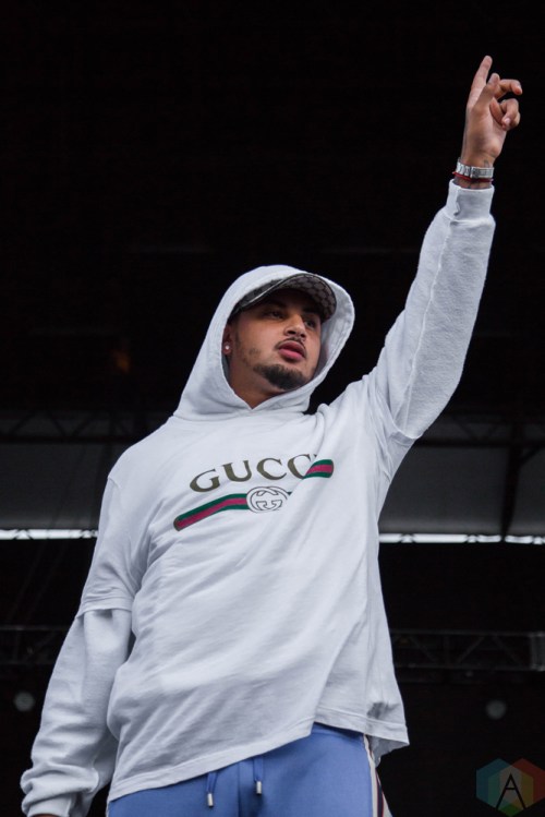 Amir Obe performs at the Port Lands in Toronto on June 23, 2017 during NXNE. (Photo: Sarah McNeil/Aesthetic Magazine)