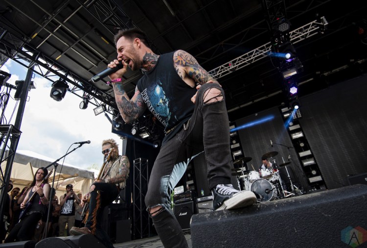 Blessed by a Broken Heart performs at Montebello Rockfest in Montebello, Quebec on June 24, 2017. (Photo: Greg Matthews/Aesthetic Magazine)