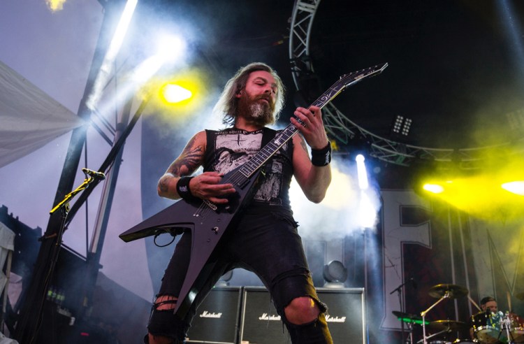 Bullet For My Valentine performs at Montebello Rockfest in Montebello, Quebec on June 23, 2017. (Photo: Greg Matthews/Aesthetic Magazine)