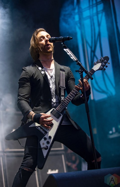 Bullet For My Valentine performs at Montebello Rockfest in Montebello, Quebec on June 23, 2017. (Photo: Greg Matthews/Aesthetic Magazine)