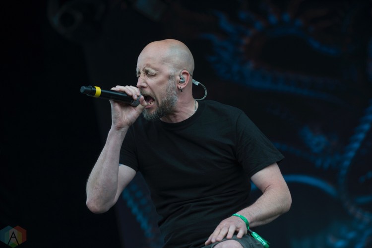 Meshuggah performs at Montebello Rockfest in Montebello, Quebec on June 24, 2017. (Photo: Greg Matthews/Aesthetic Magazine)