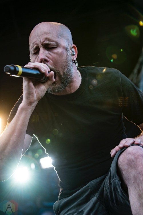 Meshuggah performs at Montebello Rockfest in Montebello, Quebec on June 24, 2017. (Photo: Greg Matthews/Aesthetic Magazine)