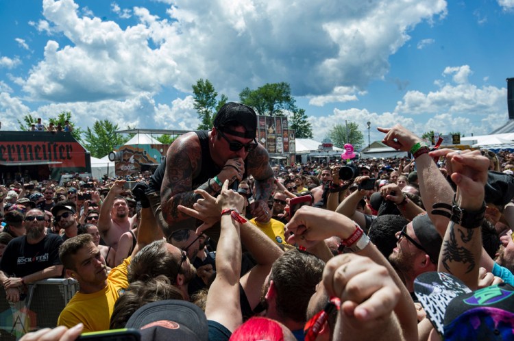 P.O.D performs at Montebello Rockfest in Montebello, Quebec on June 24, 2017. (Photo: Greg Matthews/Aesthetic Magazine)