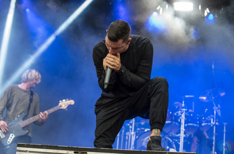 Parkway Drive performs at Montebello Rockfest in Montebello, Quebec on June 23, 2017. (Photo: Greg Matthews/Aesthetic Magazine)