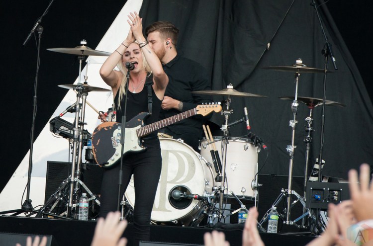 PVRIS performs at Bold Sphere Music at Champions Square in New Orleans on June 8, 2017. (Photo: Kelli Binnings/Aesthetic Magazine)