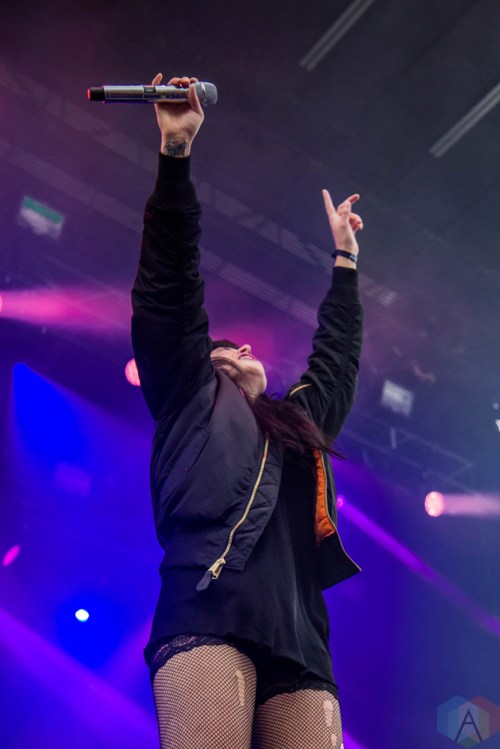 Sleigh Bells performs at the Port Lands in Toronto on June 23, 2017 during NXNE. (Photo: Sarah McNeil/Aesthetic Magazine)