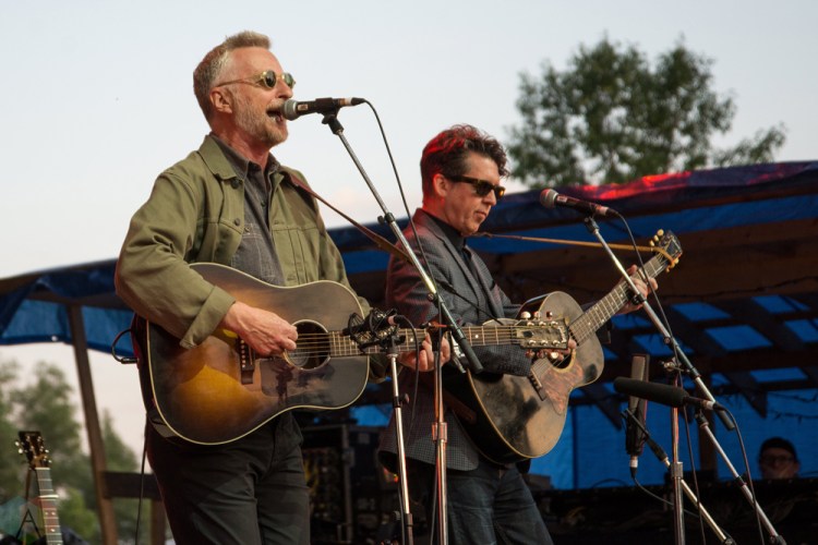 Billy Bragg and Joe Henry perform at Hillside Festival on July 16, 2017. (Photo: Morgan Hotston/Aesthetic Magazine)