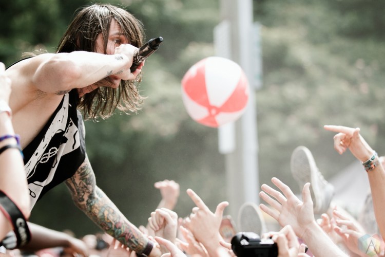 Blessthefall performs at the 2017 Warped Tour at the Lakewood Amphitheatre in Atlanta on June 29, 2017. (Photo: Irma Ali/Aesthetic Magazine)