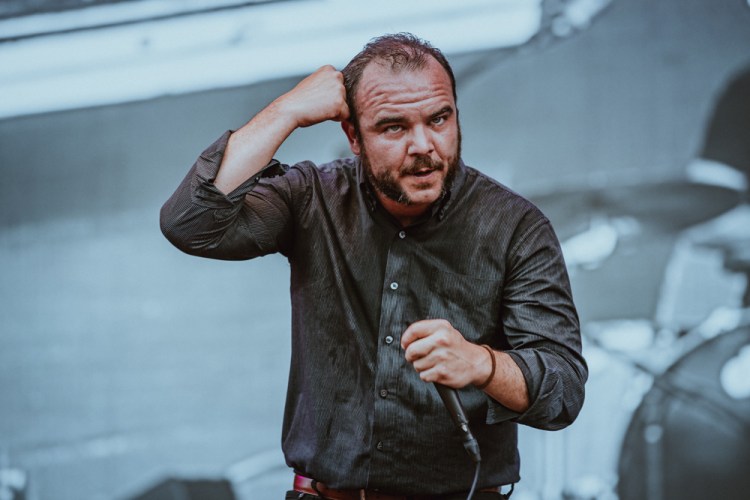 Future Islands performs at the Panorama Music Festival in New York City on July 28, 2017. (Photo: Nikki Jahanforouz)
