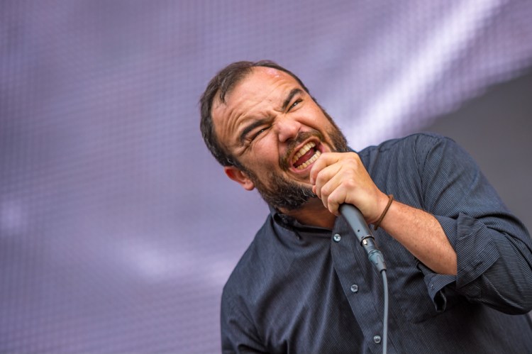 Future Islands performs at the Panorama Music Festival in New York City on July 28, 2017. (Photo: Doug Van Sant)
