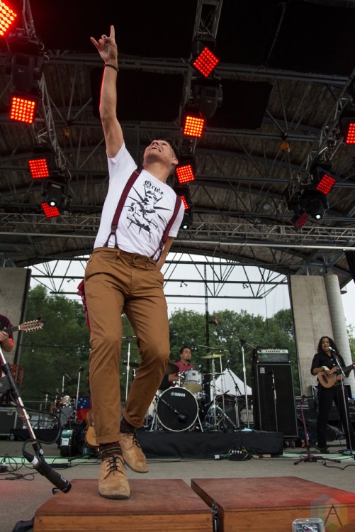 Las Cafeteras performs at Hillside Festival on July 16, 2017. (Photo: Morgan Hotston/Aesthetic Magazine)