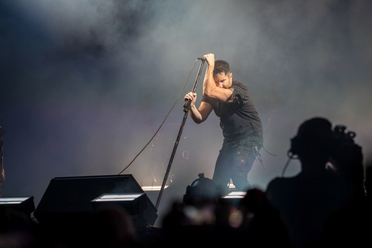 Nine Inch Nails performs at the Panorama Music Festival in New York City on July 30, 2017. (Photo: Nikki Jahanforouz)