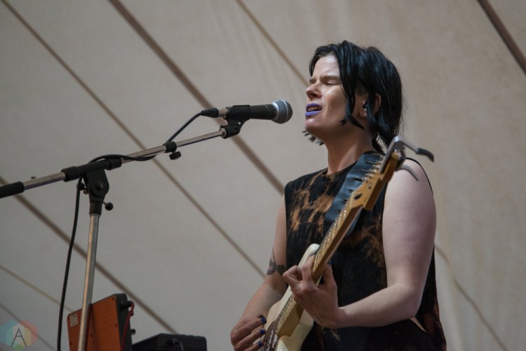 Rae Spoon performs at Hillside Festival on July 16, 2017. (Photo: Morgan Hotston/Aesthetic Magazine)