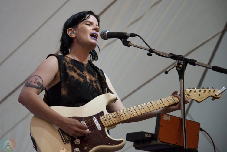 Rae Spoon performs at Hillside Festival on July 16, 2017. (Photo: Morgan Hotston/Aesthetic Magazine)
