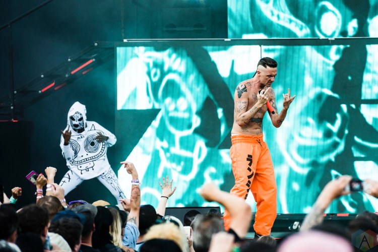 Die Antwoord performs at Project Pabst in Portland, Oregon on August 26, 2017. (Photo: Kevin Tosh/Aesthetic Magazine)