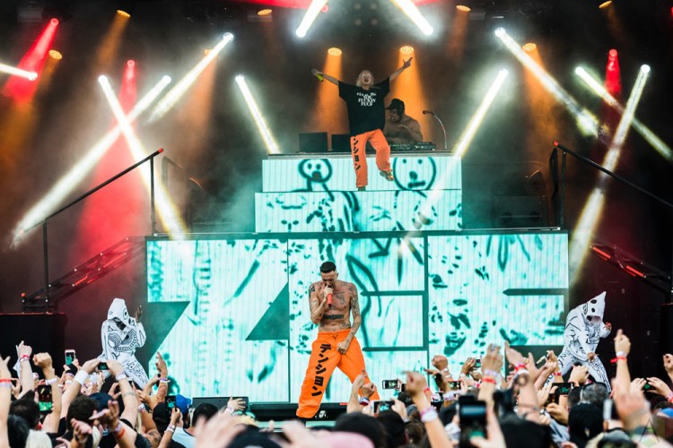 Die Antwoord performs at Project Pabst in Portland, Oregon on August 26, 2017. (Photo: Kevin Tosh/Aesthetic Magazine)