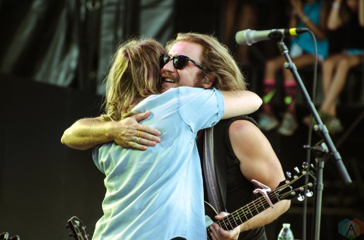 Brandi Carlile and Jim James perform at Lockn' Festival 2017 at Infinity Downs Farm in Arrington, Virginia. (Photo: Ashley Travis/Aesthetic Magazine)